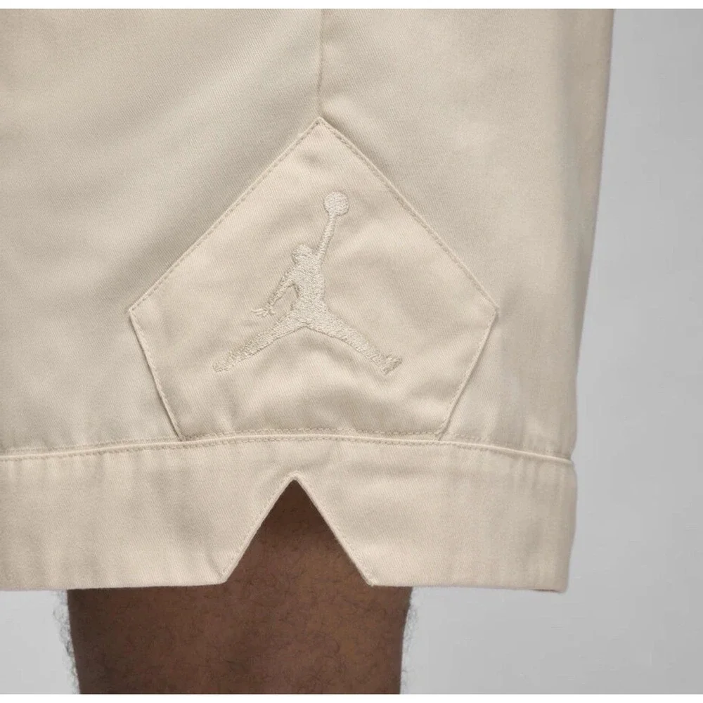 Jordan Shorts Mens XL Beige Tan Sail Essentials Woven Diamond Logo